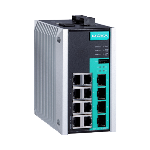 Moxa EDS-G512E-4GSFP - Switch Gigabit Ethernet manageable
