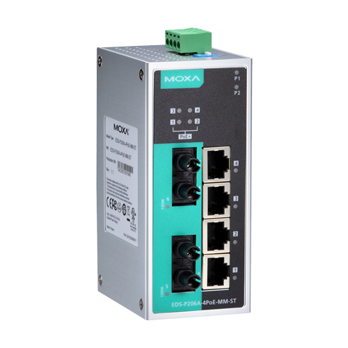 Moxa EDS-P206A-4PoE-MM-ST - Switch Ethernet non manageable
