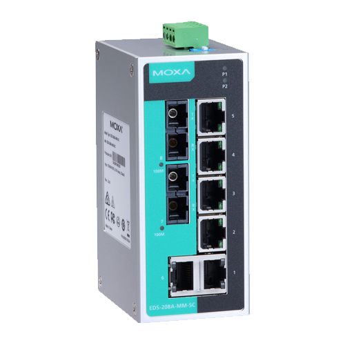 Moxa EDS-208A-SS-SC - Switch Ethernet non manageable