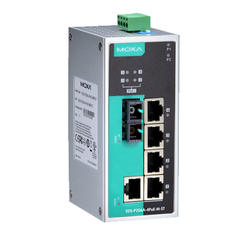 Moxa EDS-P206A-4PoE-S-SC - Switch Ethernet non manageable