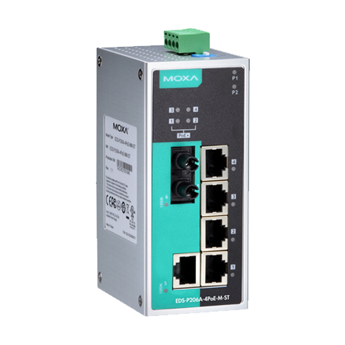 Moxa EDS-P206A-4PoE-M-ST - Switch Ethernet non manageable