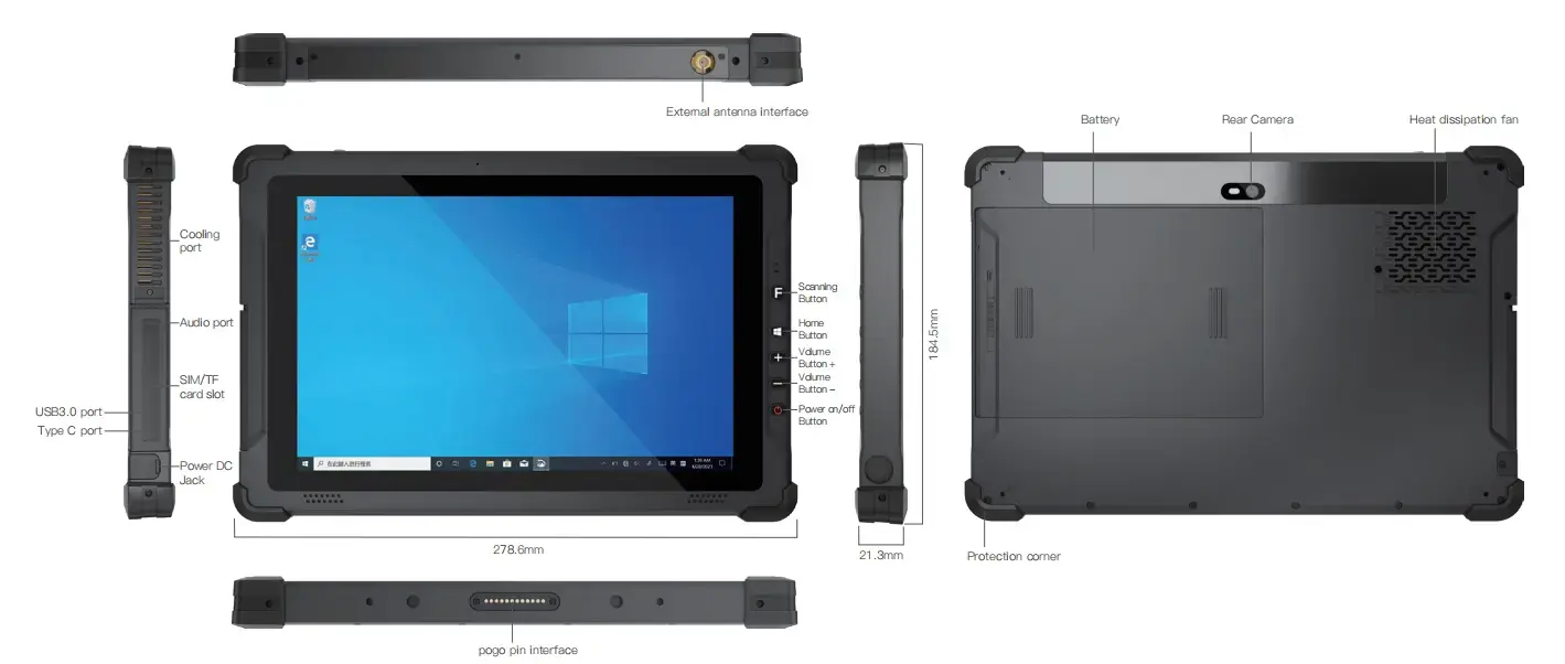 EM-I12U - Tablette durcie Windows 10