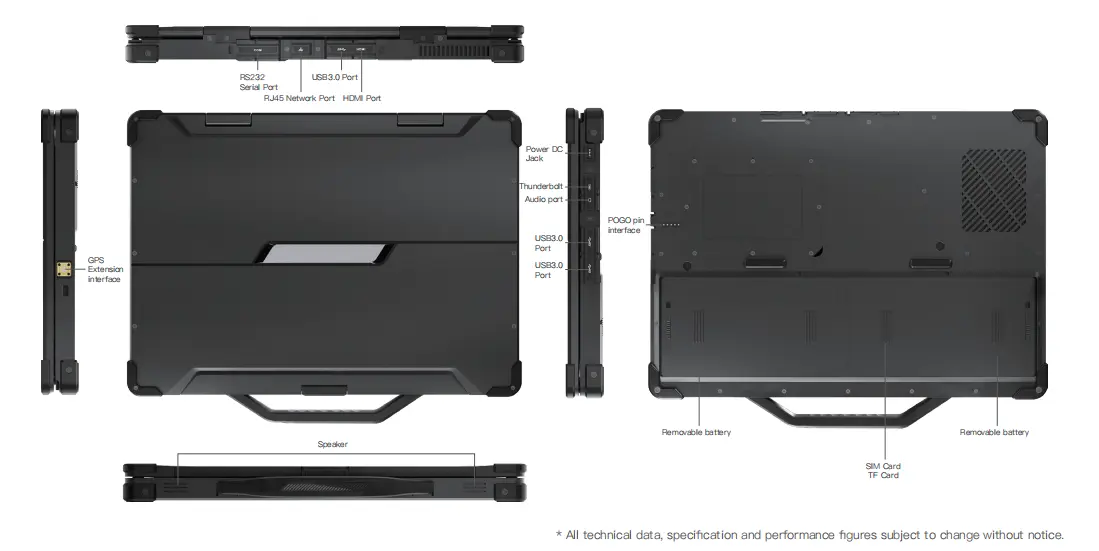 Pc Portable industriel Emdoor EM-x33